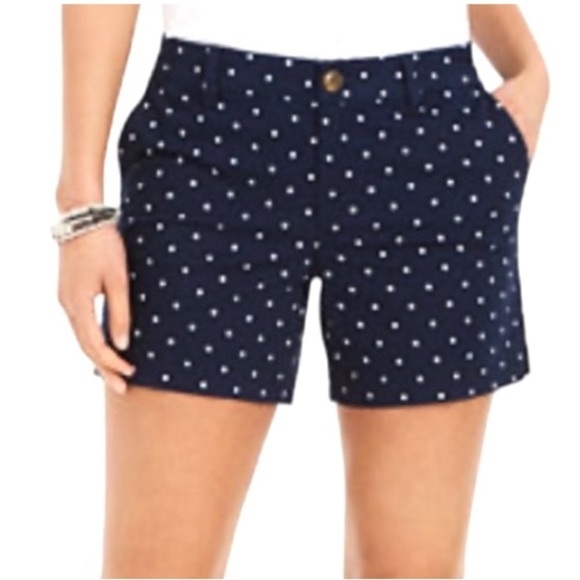 Style & Co. Pants - Style & Co Navy Blue Polka Dot 5” Casual Shorts Women’s 16